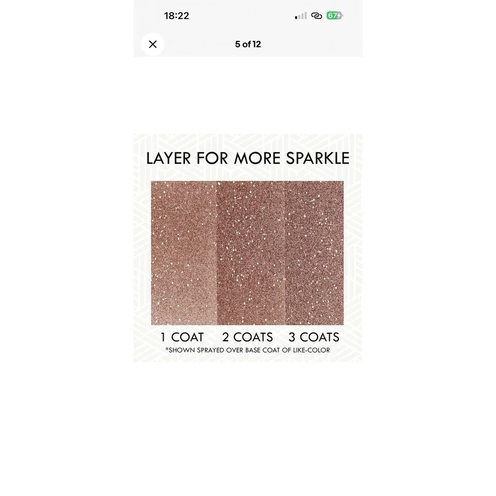 344697 Specialty Glitter Spray Paint, 10.25 Oz, Rose Gold, (Pack of 1)
